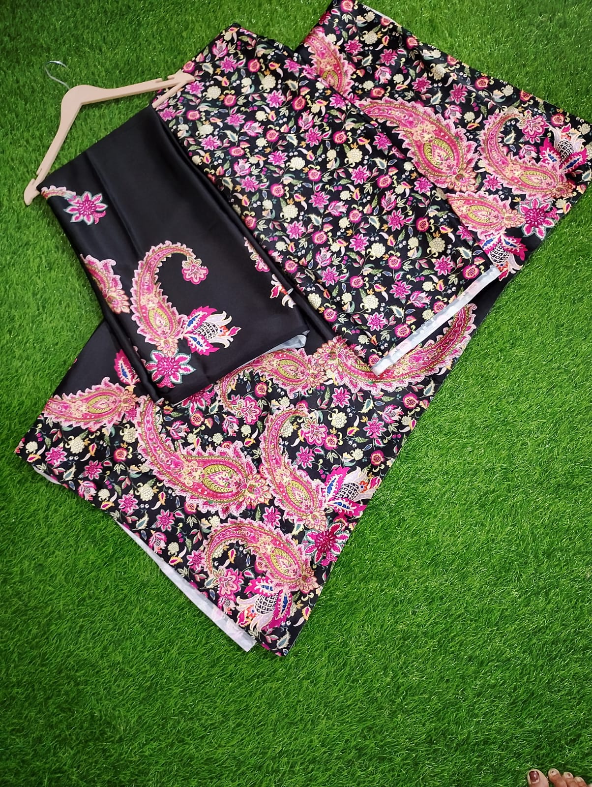 Satin orgenza dupatta suits