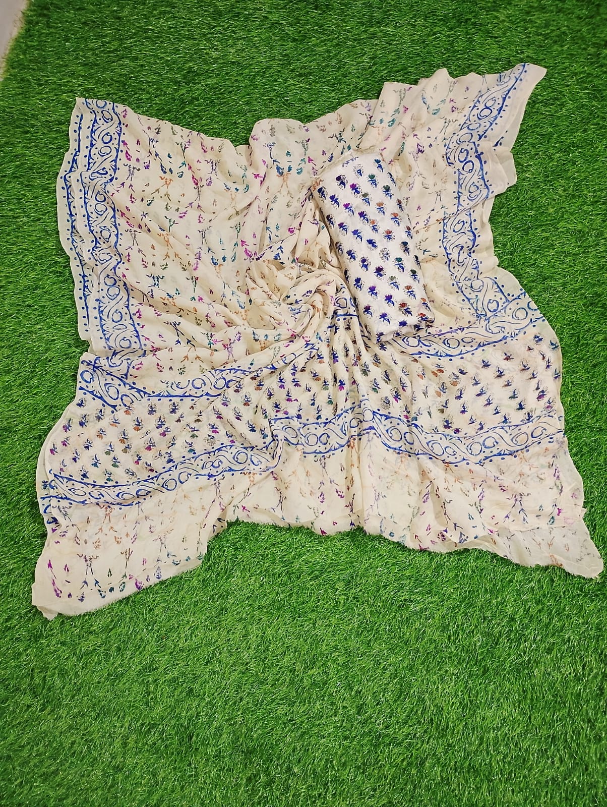 Pure silk and georgette dupatta suits