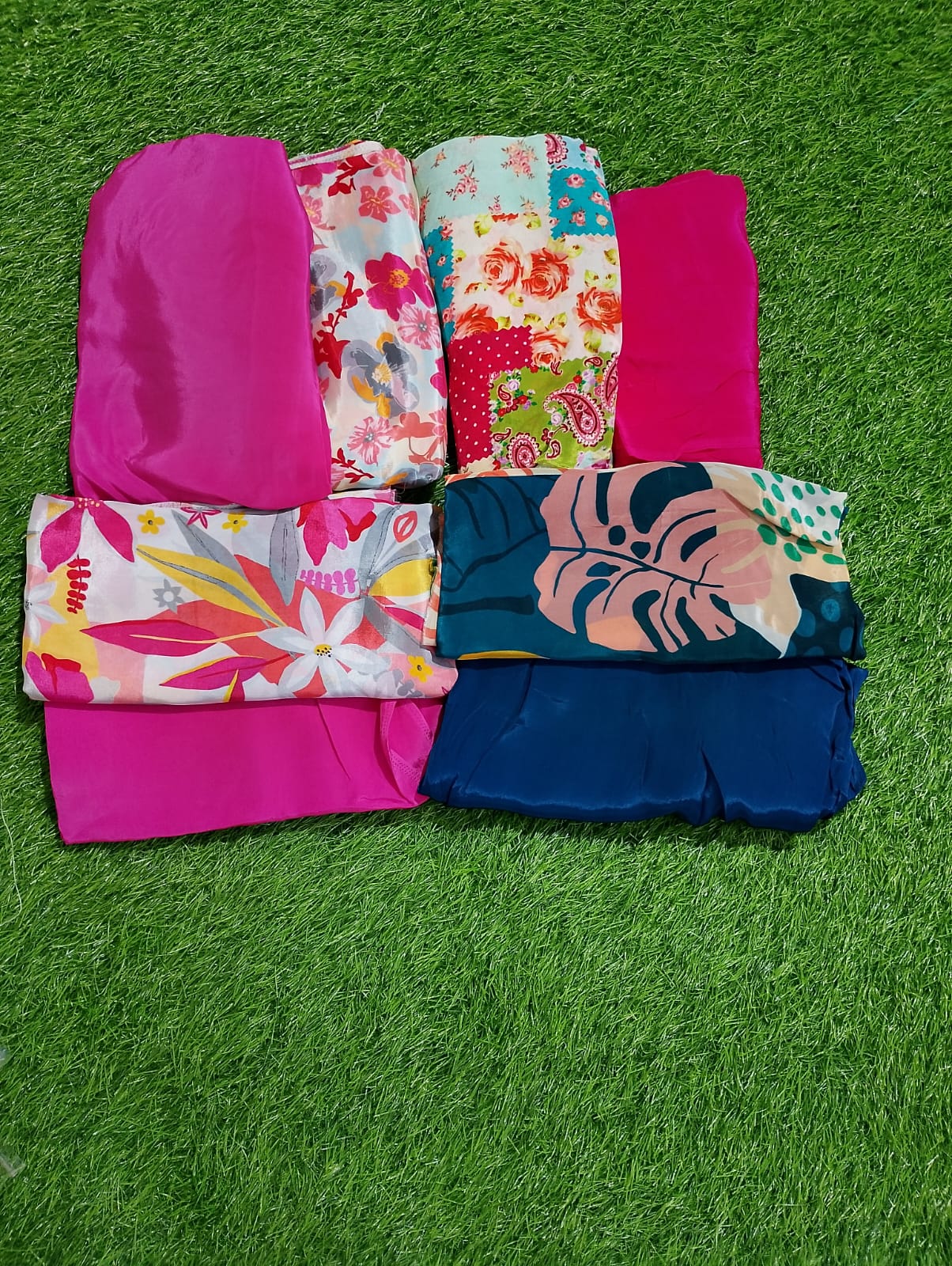 Semi crepe matching suits