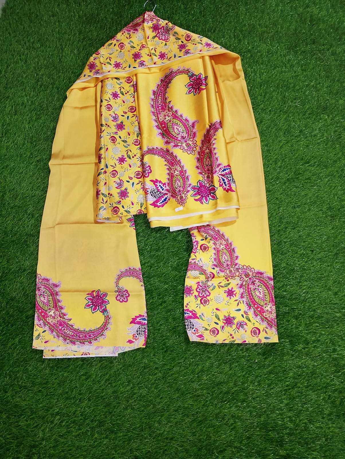 Satin orgenza dupatta suits