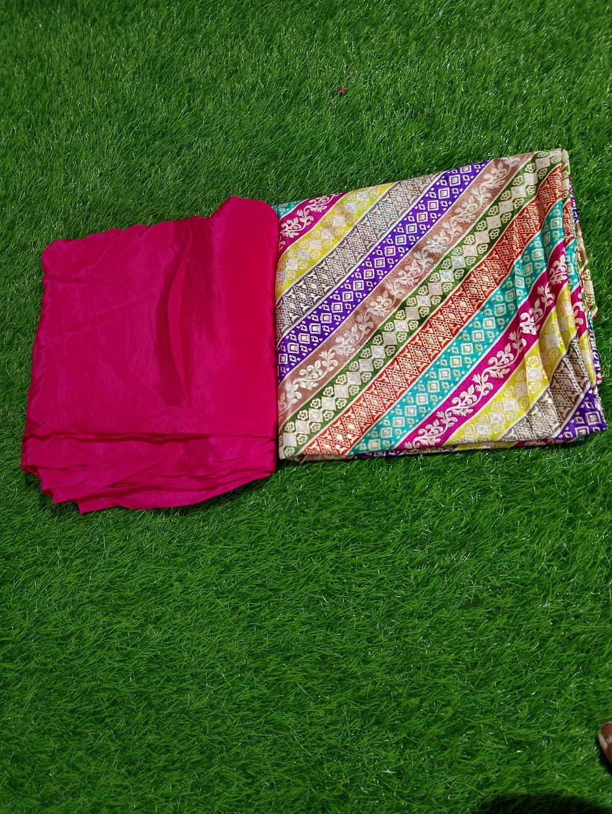 blocks printed dupattas with plain suit