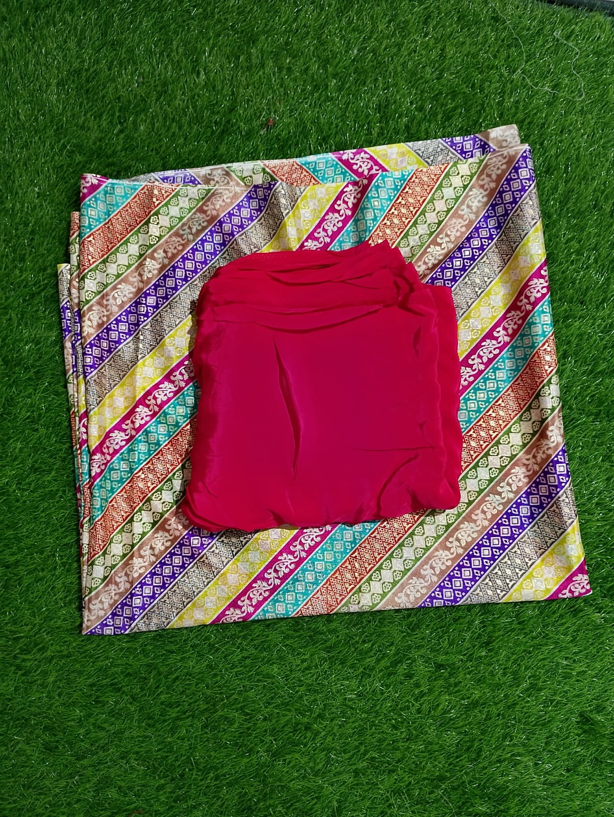 blocks printed dupattas with plain suit