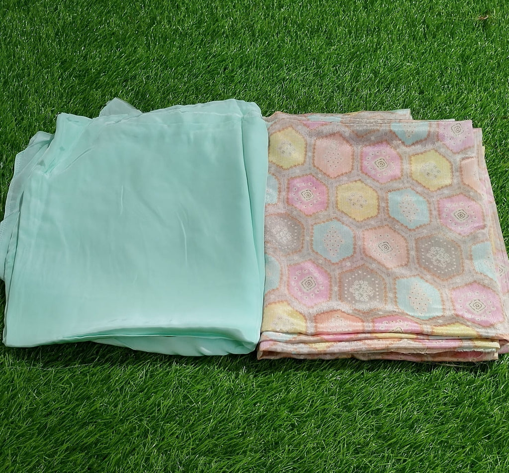 blocks printed dupattas with plain suit