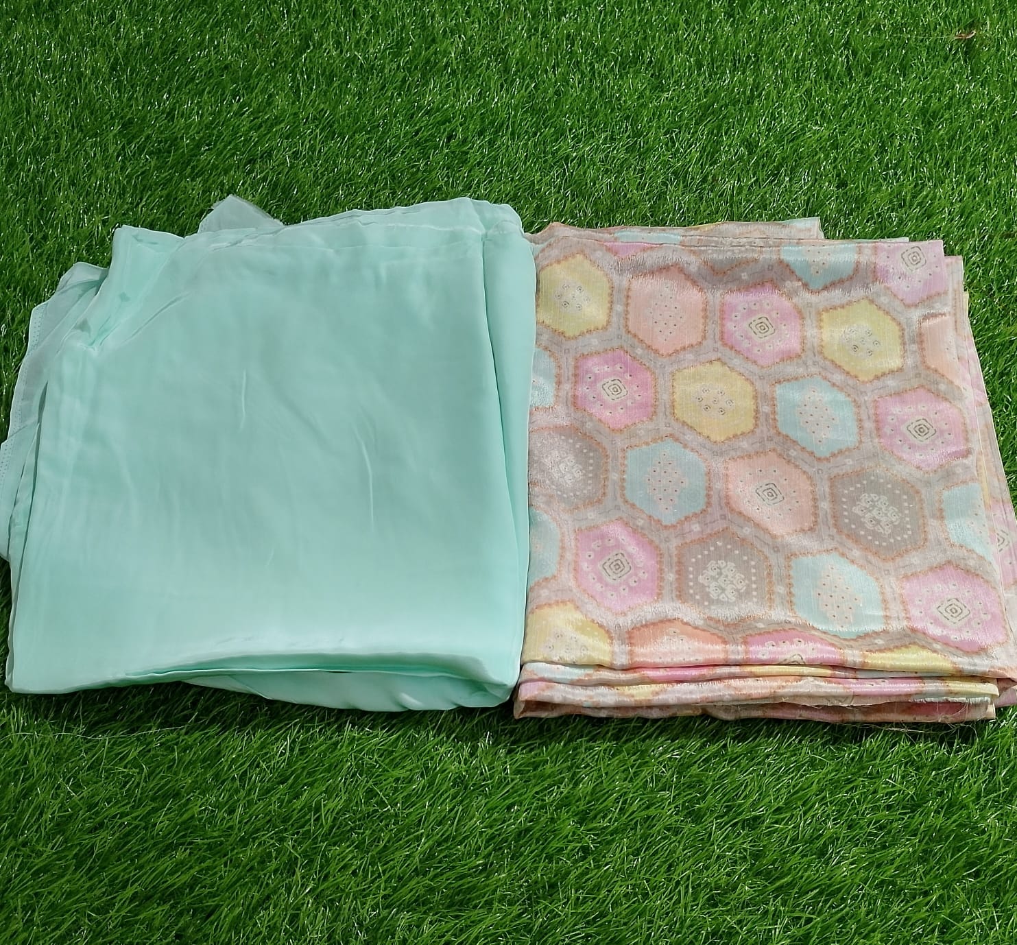 blocks printed dupattas with plain suit