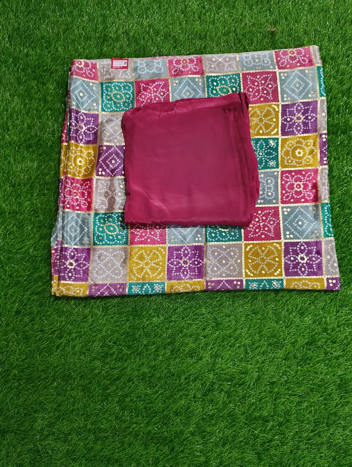 blocks printed dupattas with plain suit
