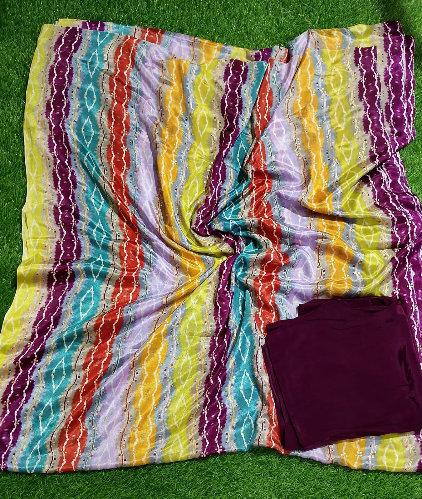 blocks printed dupattas with plain suit