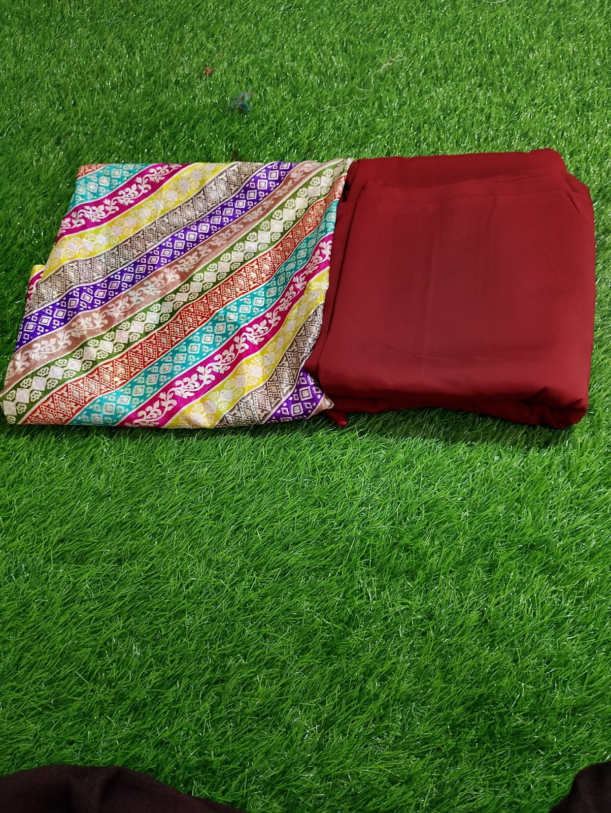 blocks printed dupattas with plain suit